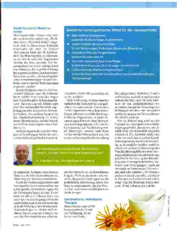 Vorschauseite 2: Haut und Homöopathie