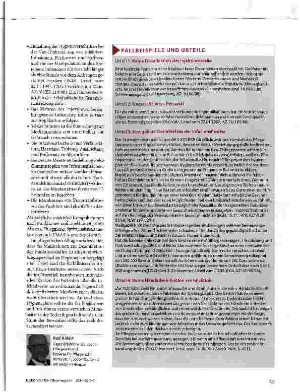 Vorschauseite 2: Hygiene - das müssen Sie beachten