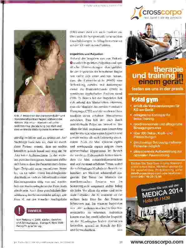 Vorschauseite 2: Physiotherapeutische Behandlung von craniomandibulären Dysfunktionen