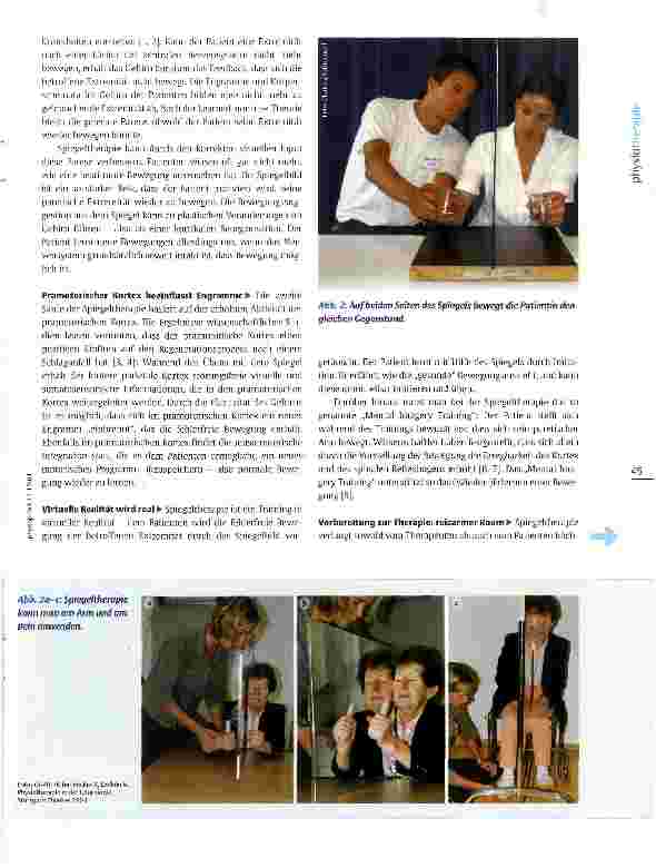 Vorschauseite 2: Schlaganfall- Rehabilitation: Spiegeltherapie Illusion mit Erfolg