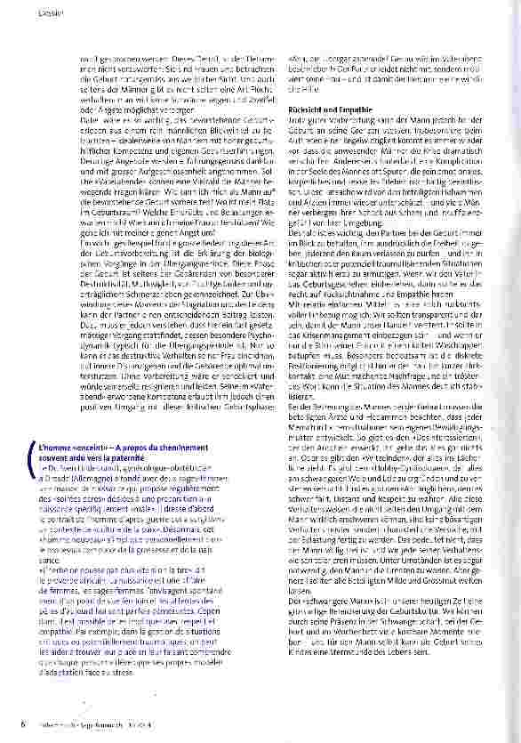 Vorschauseite 3: Der «schwangere Mann» -Über den oft mühsamen Weg in die Vaterschaft