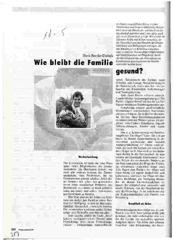 Vorschauseite 1: Wie bleibt die Familie gesund?