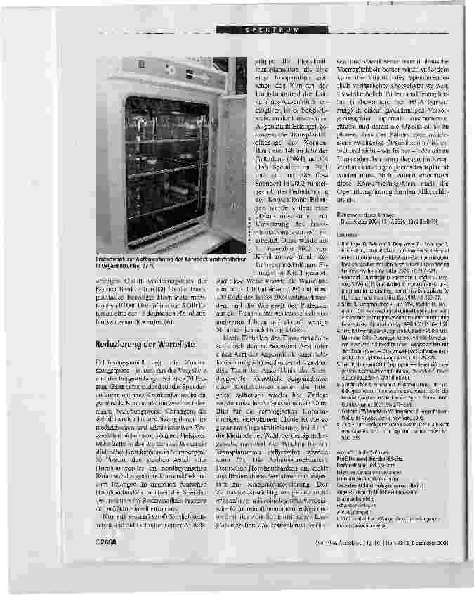 Vorschauseite 3: HornhauttransplantationZu geringe Spendenbereitschaft