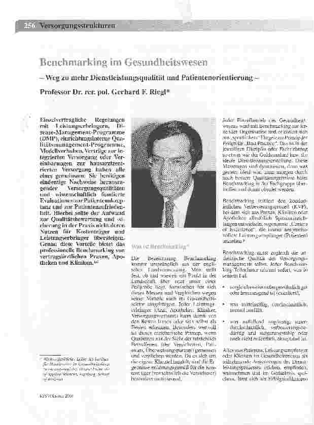 Vorschauseite 1: Benchmarking im Gesundheitswesen- Weg zu mehr Dienstleistungsqualität und Patientenorientierung -