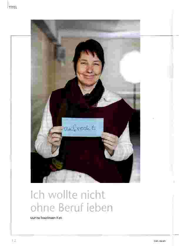 Vorschauseite 1: Ich wollte nicht ohne Beruf leben