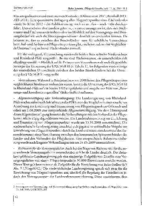Vorschauseite 3: Der Stand des Aufbaus von Pflegestützpunkten in Rheinland-Pfalz und Niedersachsen im Jahr 2011