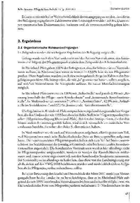 Vorschauseite 6: Der Stand des Aufbaus von Pflegestützpunkten in Rheinland-Pfalz und Niedersachsen im Jahr 2011