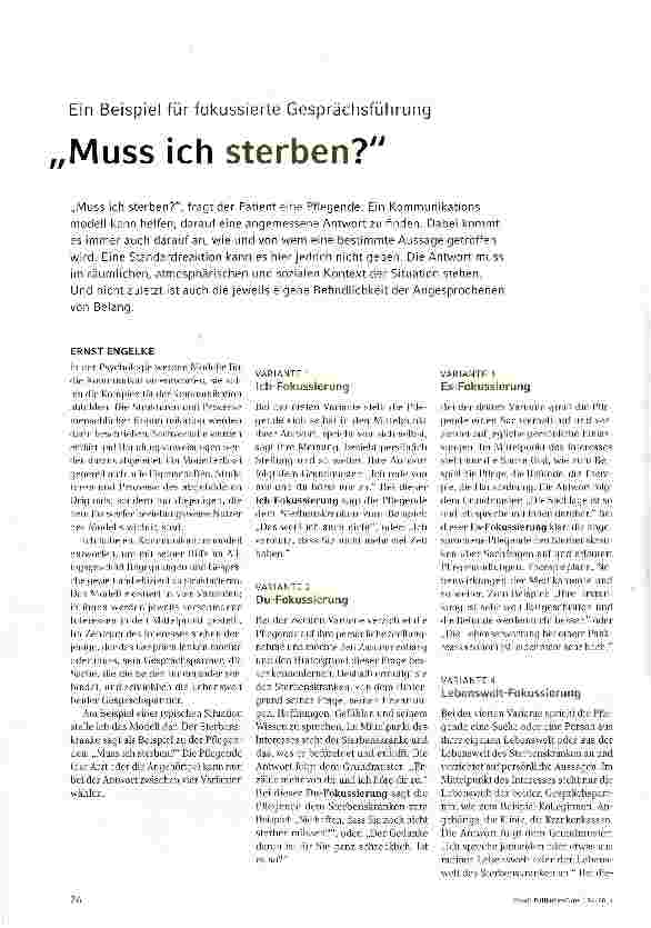 Vorschauseite 1: Muss ich sterben?