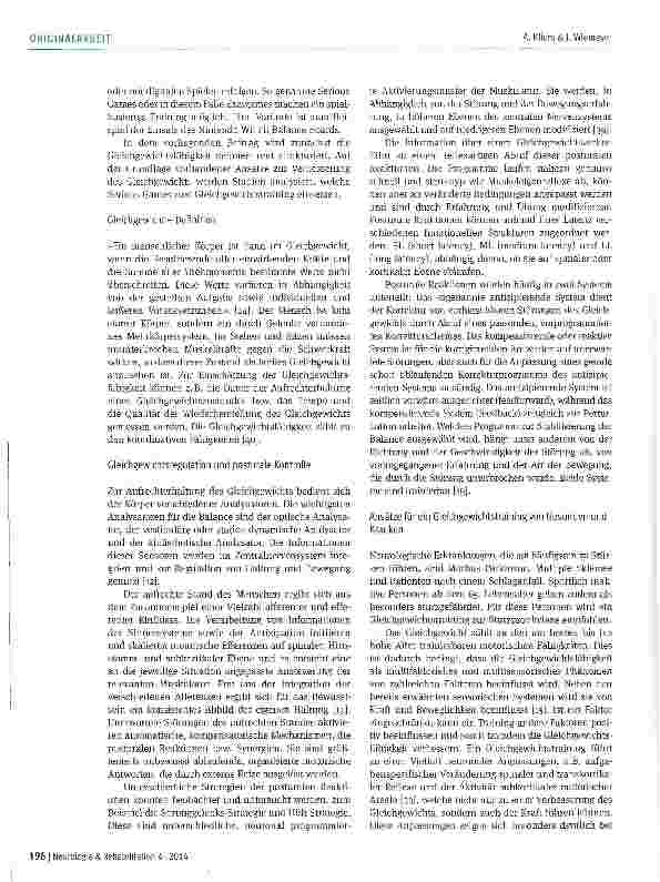 Vorschauseite 2: Gleichgewichtstraining mit Serious Games