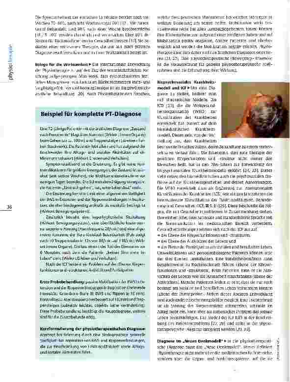 Vorschauseite 3: Plädoyer für die physiotherapeutische DiagnoseWer denkt, stellt Diagnosen