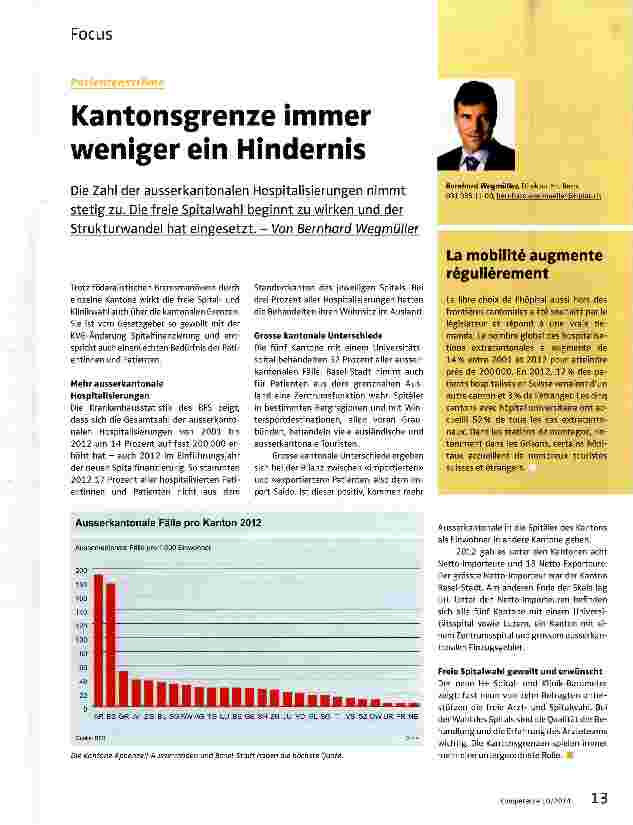 Vorschauseite 1: Kantonsgrenze immer weniger ein Hindernis