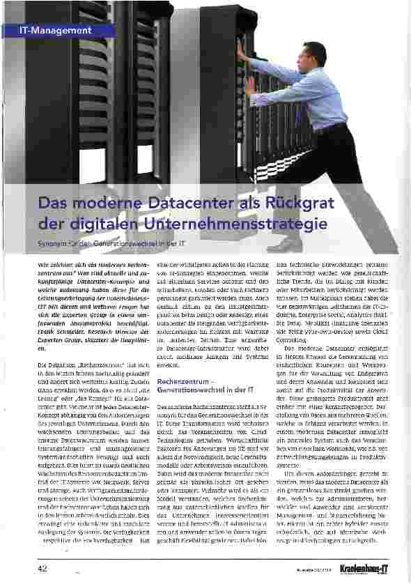 Vorschauseite 1: Das moderne Datacenter als Rückgrat der digitalen Unternehmensstrategie