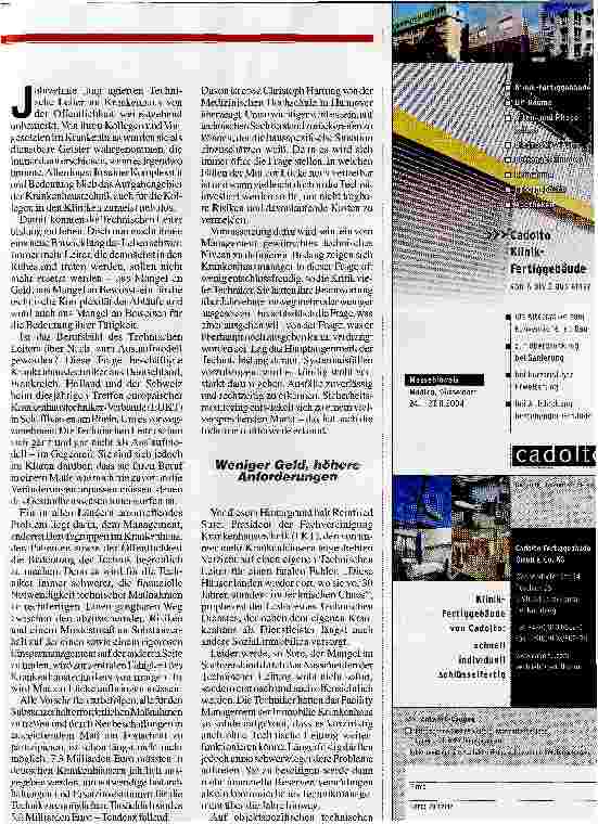 Vorschauseite 2: Auslaufmodell?Berufsbild Technischer Leiter