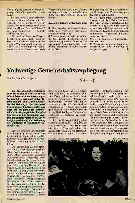 Vorschauseite 2: Die Ernährungssituation im Alter