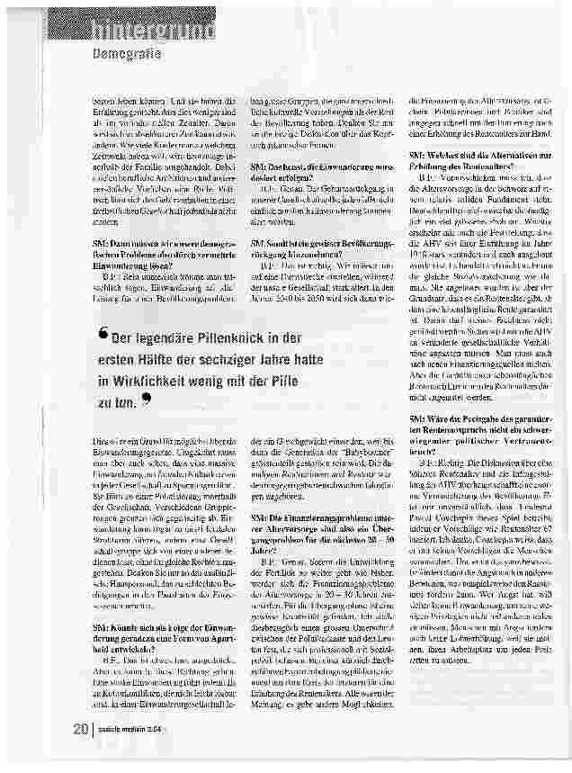 Vorschauseite 4: Geburtenrückgan und ÜberbevölkerunEin Gespräch über Demografie