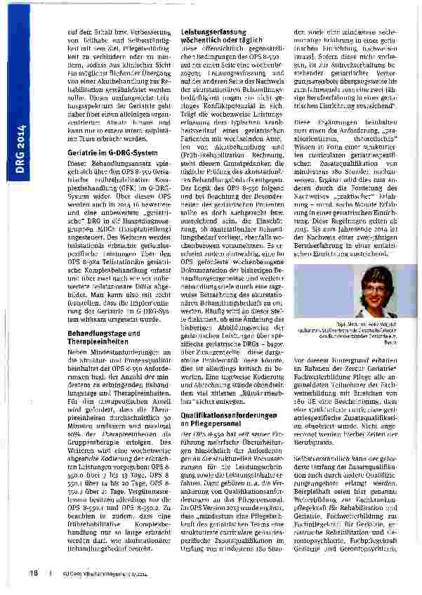 Vorschauseite 2: Geriatrische Versorgung und deren Abbildung