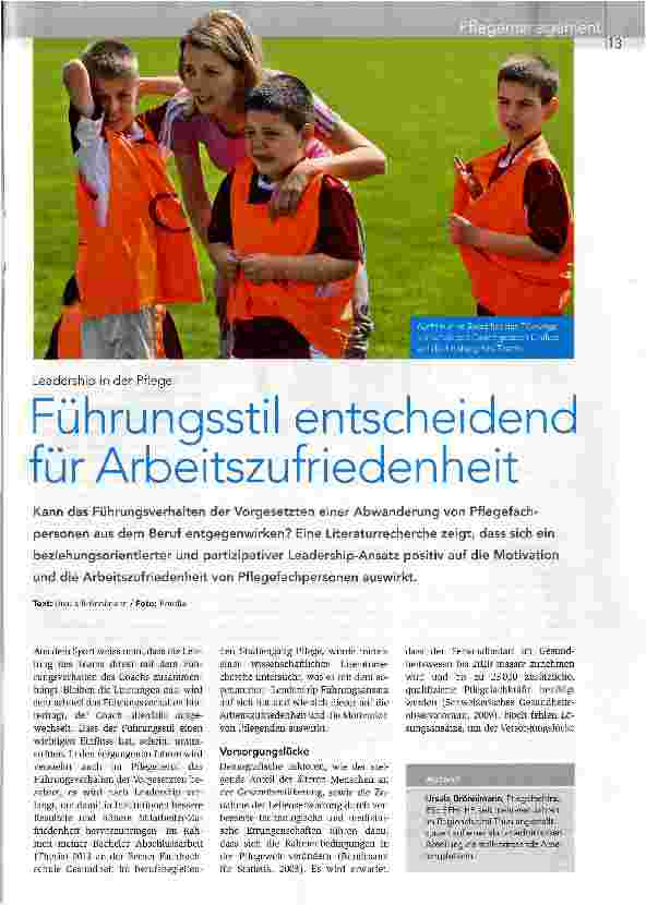Vorschauseite 1: Führungsstil entscheidend für Arbeitszufriedenheit