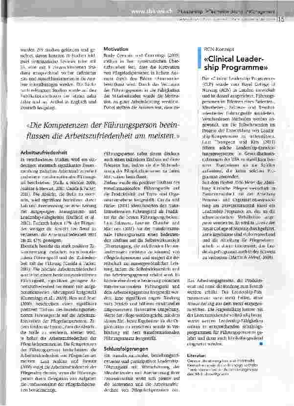 Vorschauseite 3: Führungsstil entscheidend für Arbeitszufriedenheit