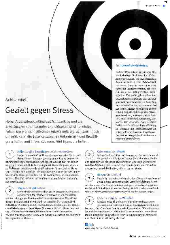 Vorschauseite 1: Gezielt gegen Stress