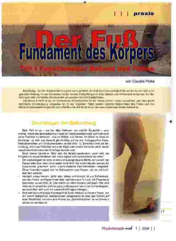 Vorschauseite 1: Der Fuß