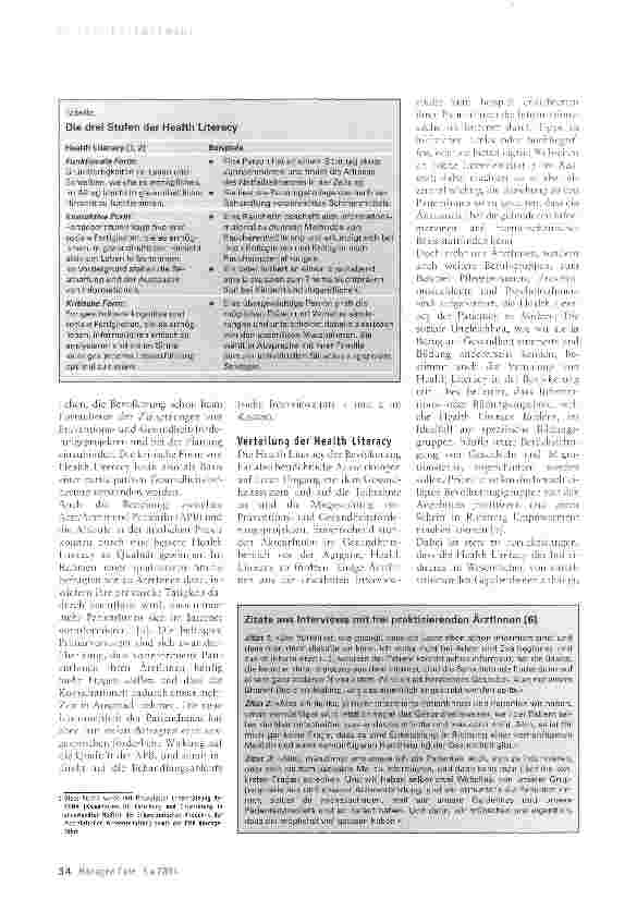 Vorschauseite 2: Health Literacy: Förderung und Nutzung von Gesundheits kompetenzen in der Praxis