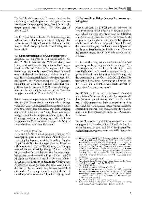 Vorschauseite 3: Pflegenoten weiterhin auf dem verfassungsrechtlichen und fachlichen Prüfstand (1. Teil)