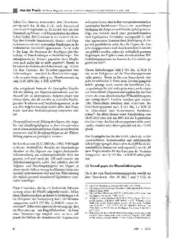 Vorschauseite 4: Pflegenoten weiterhin auf dem verfassungsrechtlichen und fachlichen Prüfstand (1. Teil)