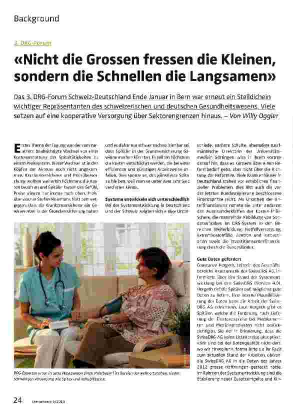 Vorschauseite 1: Nicht die Grossen fressen die Kleinen, sondern die Schnellen die Langsamen
