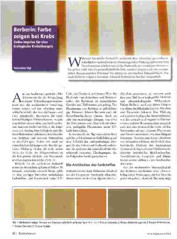 Vorschauseite 1: Berberin: Farbe zeigen bei Krebs