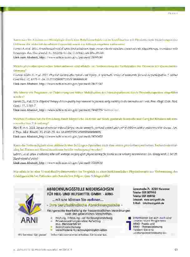 Vorschauseite 6: Evidenz-Update für die Physiotherapie