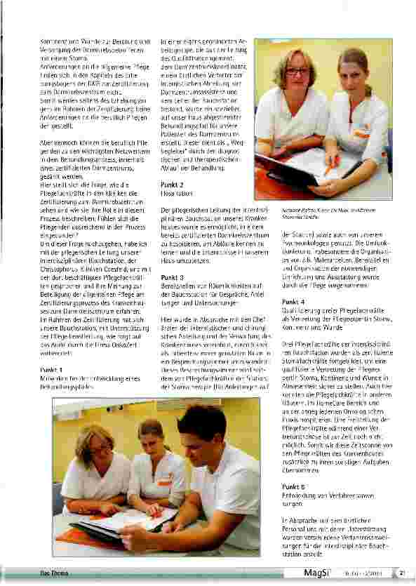 Vorschauseite 2: Zertifizierung einer Klinik zum Darmkrebszentrum nach den regeln der Deutschen Krebsgesellschaft