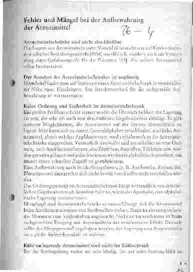Vorschauseite 1: Fehler und Mängel bei der Aufbewahrung der Arzneimittel