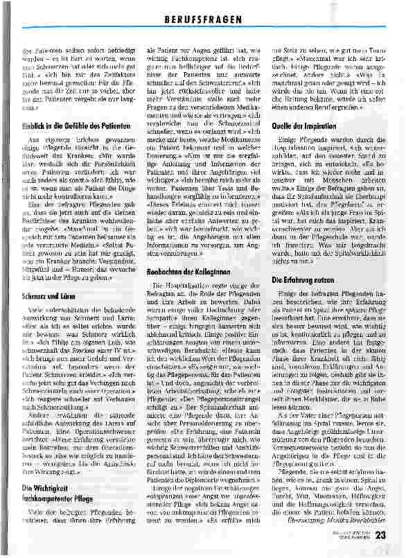 Vorschauseite 2: Die Sicht vom Bett aus Pflegende als Patienten