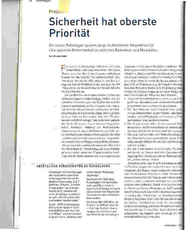 Vorschauseite 1: Sicherheit hat oberste Priorität