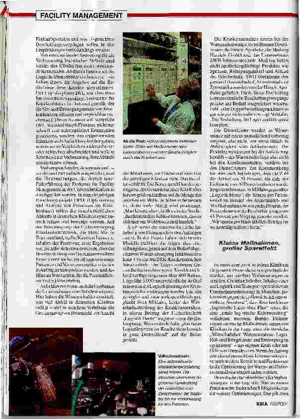 Vorschauseite 3: Vorfahrt für die Versorgung