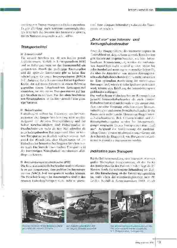 Vorschauseite 2: Im Fluge in die nächste Klinik. .. Intensivtransporte müssen unter DRG-Bedingungen optimiert werden