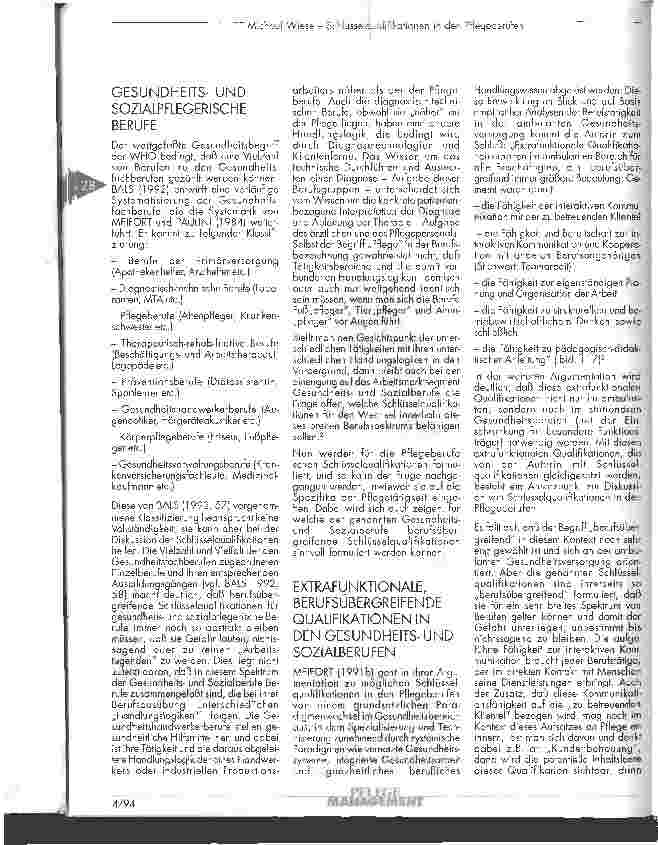 Vorschauseite 2: Schlüsselqualifikationen in den Pflegeberufen - ein Plädoyer für mehr Reflexivität