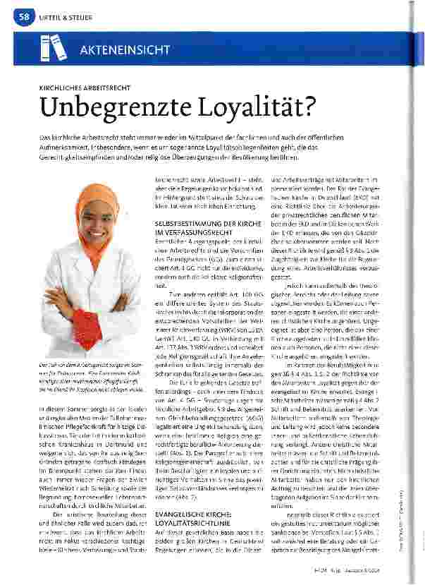 Vorschauseite 1: Unbegrenzte Loyalität?