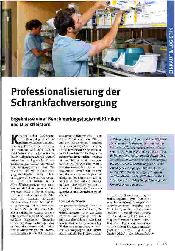 Vorschauseite 1: Professionalisierung der Schrankfachversorgung