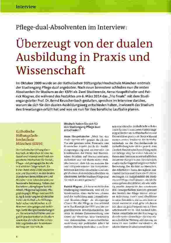 Vorschauseite 1: Überzeugt von der dualen Ausbildung in Praxis und Wissenschaft