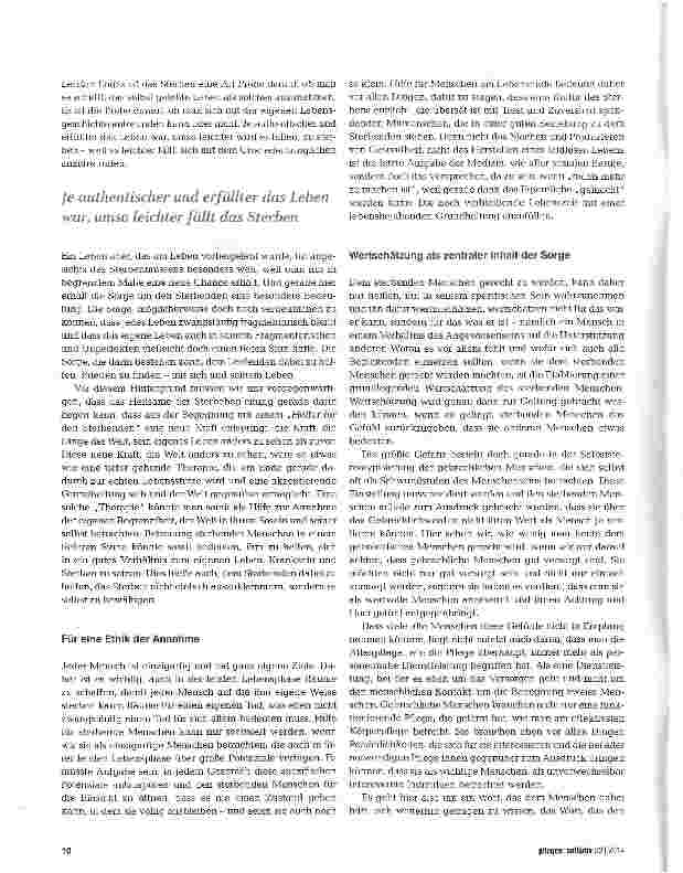 Vorschauseite 3: Eine neue Kultur der Sorge am Lebensende