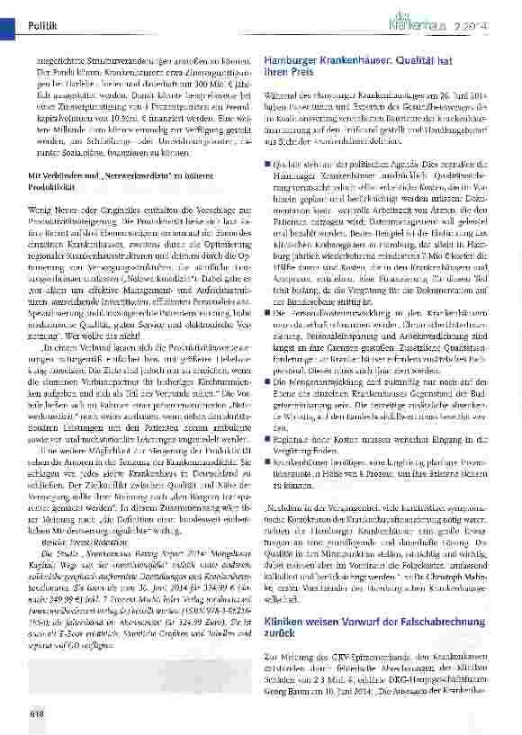 Vorschauseite 5: Bund-Länder-Arbeitsgruppe zur Krankenhausreform