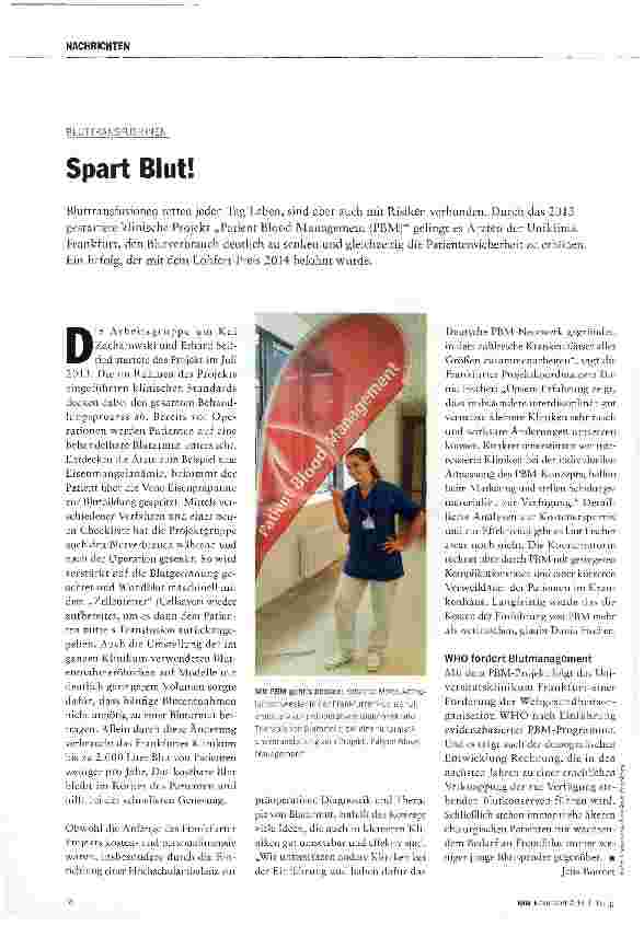 Vorschauseite 1: Spart Blut!