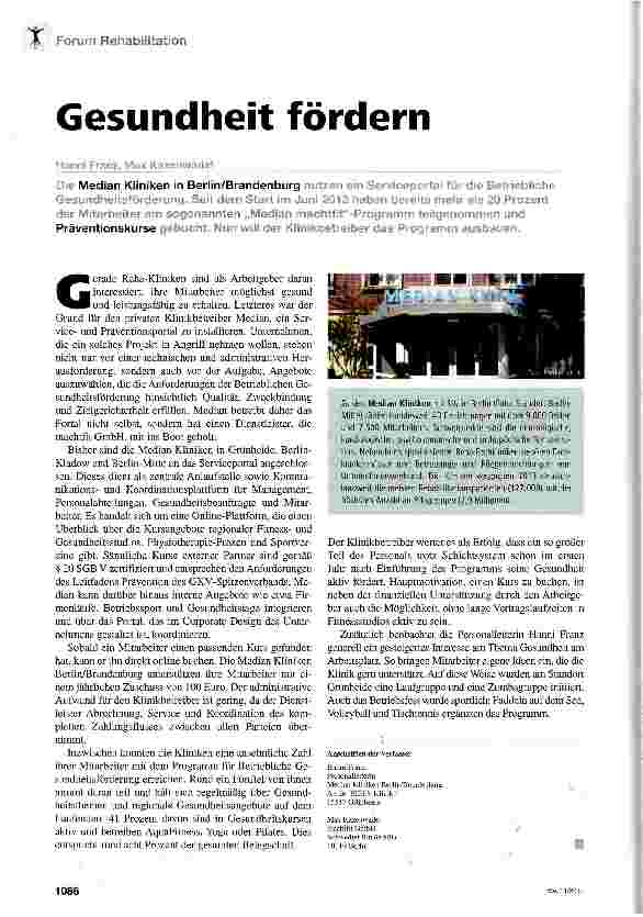 Vorschauseite 1: Gesundheit fördern
