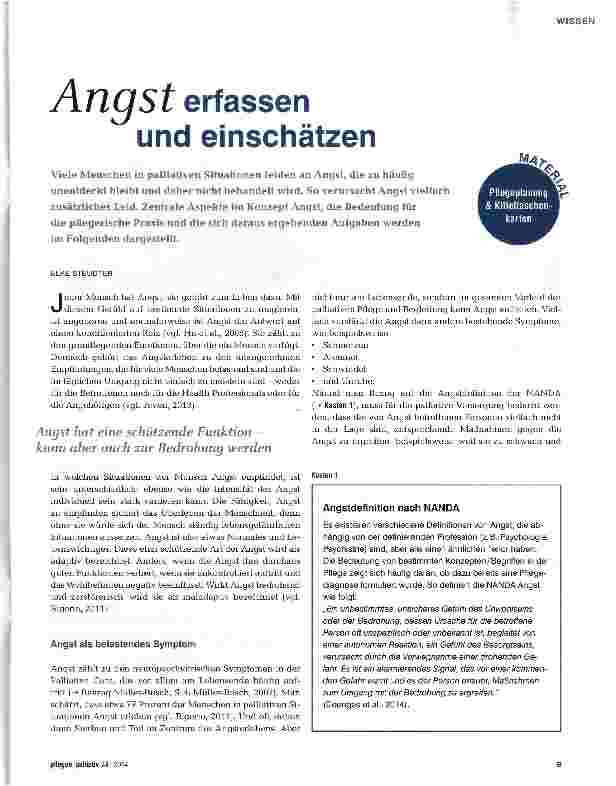 Vorschauseite 1: Angst erfassen und einschätzen