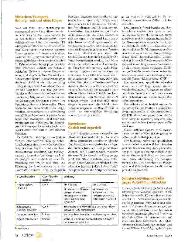 Vorschauseite 2: Immunologie aus Sicht von TCM und Schulmedizin Teil 1