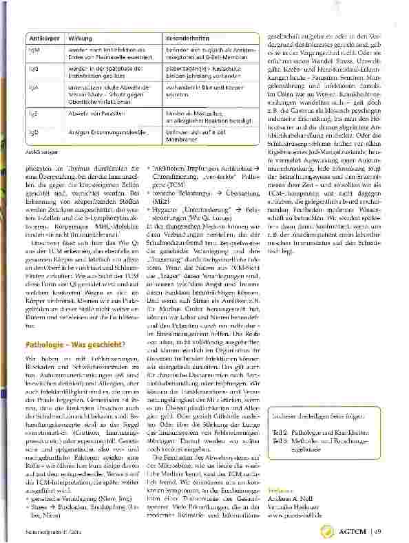 Vorschauseite 3: Immunologie aus Sicht von TCM und Schulmedizin Teil 1