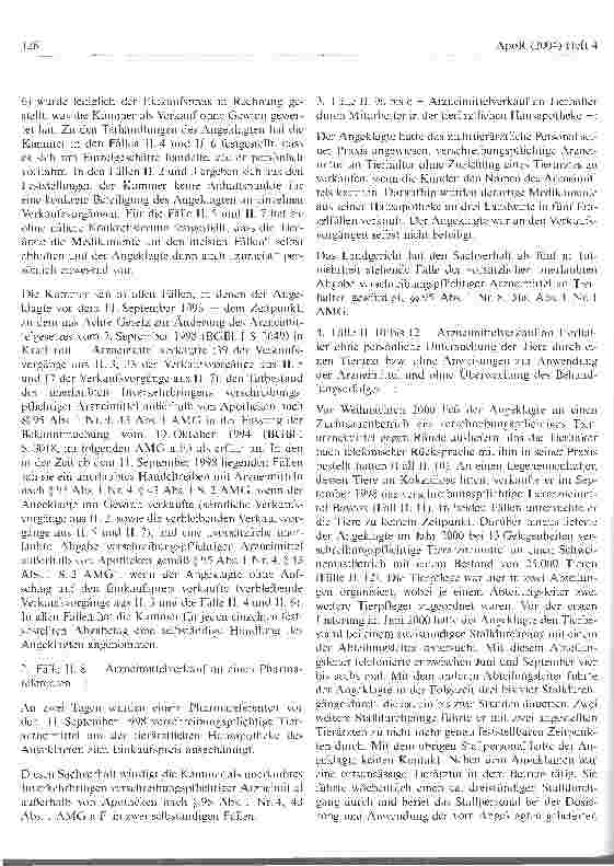 Vorschauseite 2: Unerlaubte Abgabe durch TierarztBGH, Urteil vom 3. Juli 2003 - 1 StR 453/02