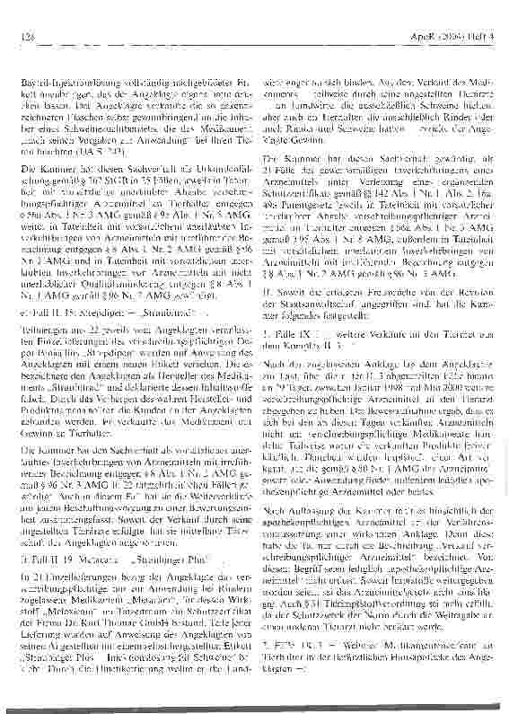 Vorschauseite 4: Unerlaubte Abgabe durch TierarztBGH, Urteil vom 3. Juli 2003 - 1 StR 453/02