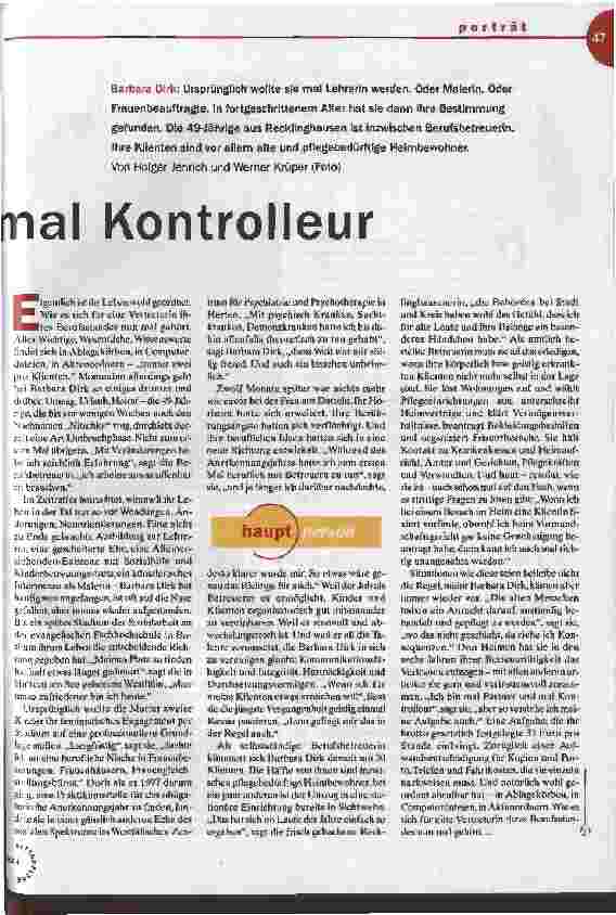 Vorschauseite 2: Mal Partner, mal Kontrolleur
